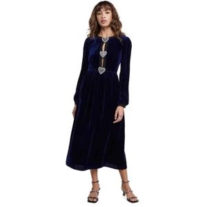 Saloni Camille Bows Dress size US2/UK6